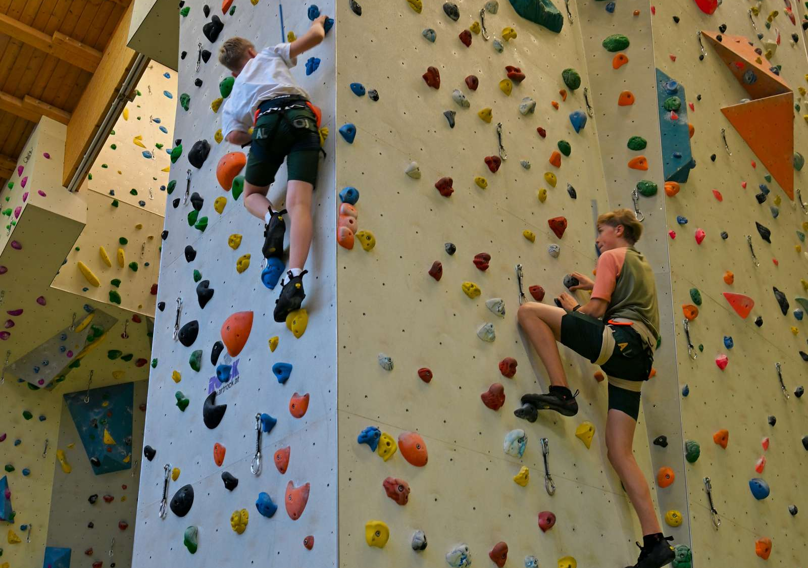Boys climbing
