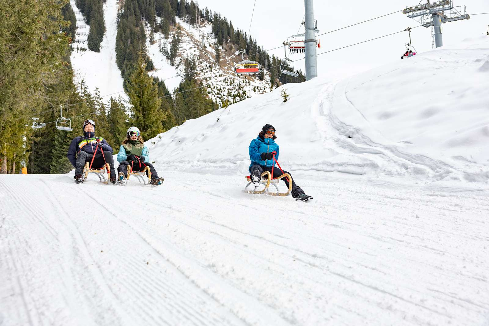 Sledding group